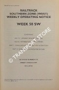 Book cover of Weekly Operating Notice containing Temporary Speed Restrictions, Engineering Arrangements, Signalling & Permanent Way Alterations, General Instructions and Notices, 8 to 14 March 1997 by Railtrack Southern (West)